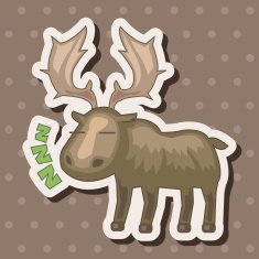animal moose cartoon theme elements N11