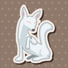 animal fox cartoon theme elements N12