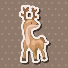 animal moose cartoon theme elements N12