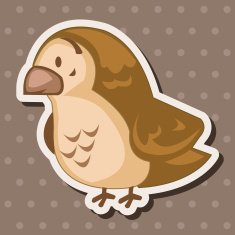 animal sparrow cartoon theme elements N3