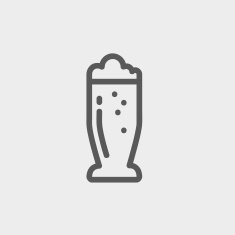 Mug of beer thin line icon