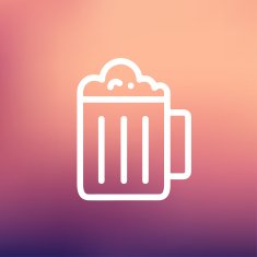 Mug of beer thin line icon N5