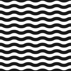 Seamless black and white wave pattern