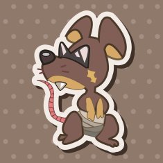 animal mouse cartoon theme elements N26