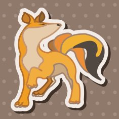 animal fox cartoon theme elements N13