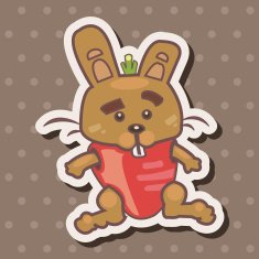 animal rabbit cartoon theme elements N46