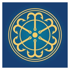 Anchors on blue background