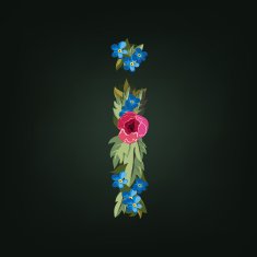 letter Flower alphabet Colorful font Lowercase N6