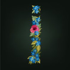 letter Flower alphabet Colorful font Lowercase N7
