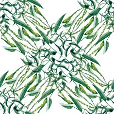 Watercolor seamless pattern with grass Hand painting N2