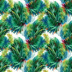 Watercolor seamless pattern with grass Hand painting N4