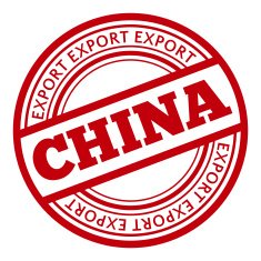 Made in China red vector graphic Round rubber stamp isolated N4