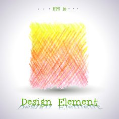 Vector watercolor pencil stain Element for your design