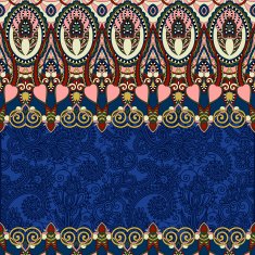 ultramarine ornamental floral folkloric background for invitatio