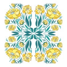 Floral Vector Vignette