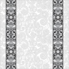 grey ornamental background with flower ribbon N2