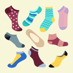 Different types of socks- Illustration N2