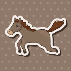 animal horse cartoon theme elements N13