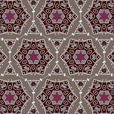 Lace floral ethnic ornament seamless pattern N24