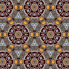 Lace floral ethnic ornament seamless pattern N25