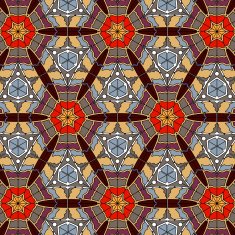Lace floral ethnic ornament seamless pattern N28