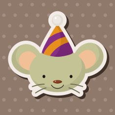 animal mouse cartoon theme elements N27