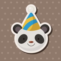 animal panda cartoon theme elements N20