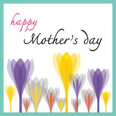 Happy mothers day with tulip