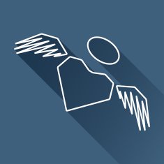 Vector winged heart icon Eps10