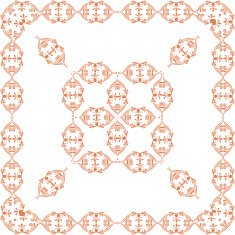 ornamental vector frame with Center N2