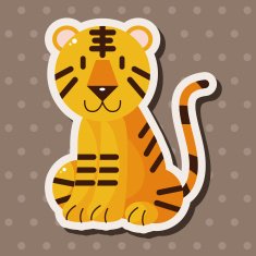 animal tiger cartoon theme elements N26