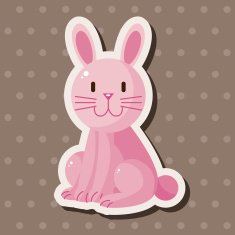 animal rabbit cartoon theme elements N48