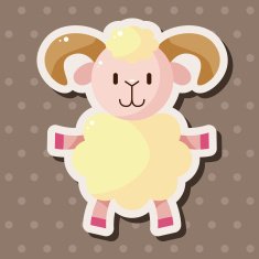 animal sheep cartoon theme elements N14
