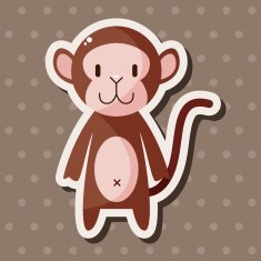 animal monkey cartoon theme elements N26