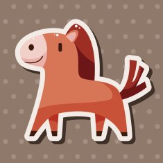 animal horse cartoon theme elements N14