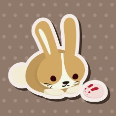 animal rabbit cartoon theme elements N49