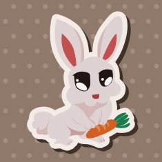 animal rabbit cartoon theme elements N51