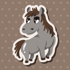 animal horse cartoon theme elements N15
