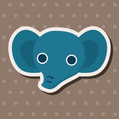 animal elephant cartoon theme elements N26