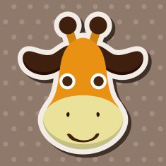 animal giraffe cartoon theme elements N20