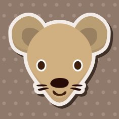 animal mouse cartoon theme elements N31