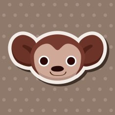 animal monkey cartoon theme elements N28