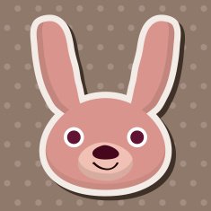 animal rabbit cartoon theme elements N52