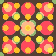 Seamless abstract colorful background made of transparent circles