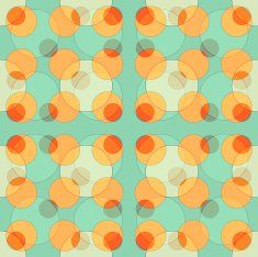 Seamless abstract colorful background made of circles