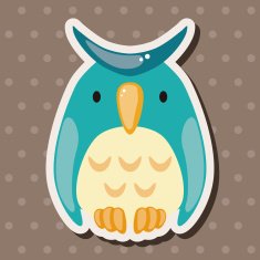 animal owl cartoon theme elements N4