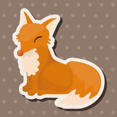 animal fox cartoon theme elements N14