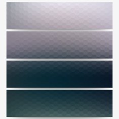 Abstract hexagonal headers set blurred design vector N15