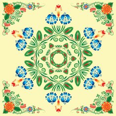 pattern with floral ornament N27