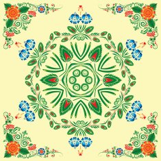 pattern with floral ornament N28